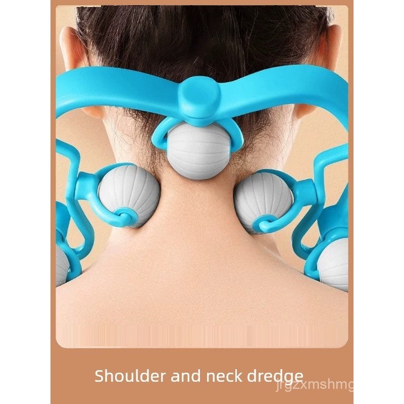 เครื่องนวดคอ นวดด้วยตนเอง ไหล่และคอขุดลอก ปวดคอ นวด Handy Gadget คอเอว Roller คอ Clamp