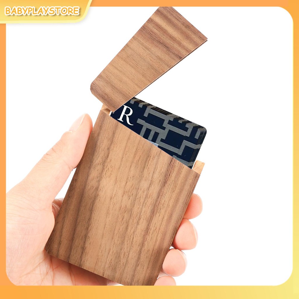 ที่กําหนดเองแกะสลักกรณีนามบัตรอเนกประสงค์ธุรกิจผู้ถือบัตรกล่องไม้สําหรับผู้ชาย ร้านค้า5881