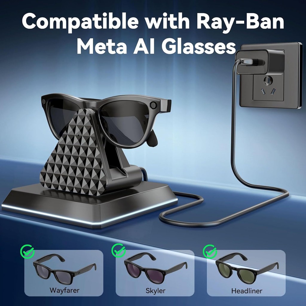 เครื่องชาร์จแว่นตาอัจฉริยะ Ray-Ban meta rayban ที่ขายดีที่สุดข้ามพรมแดน AI Person เครื่องชาร์จอัจฉริ