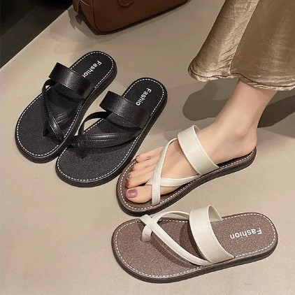 icy.sport รองเท้าแตะหูคีบ สายไขว้ผู้หญิง แบบสวม สไตล์ย้อนยุค เดินชายหาด พร้อมส่ง X163 สินค้า