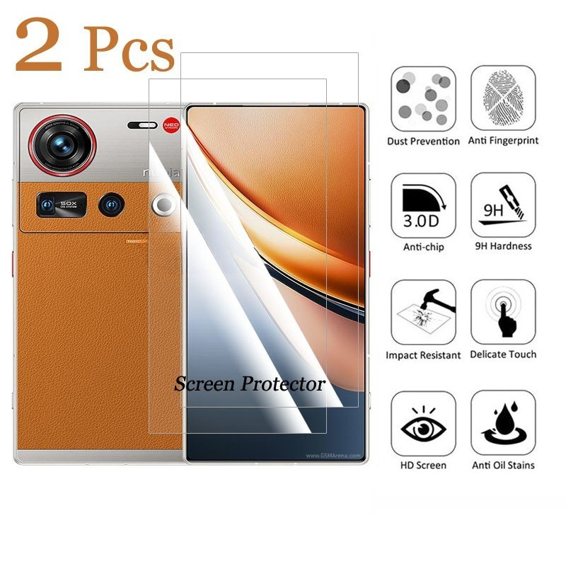 2 ชิ้นป้องกันหน้าจอฟิล์มแก้วสําหรับ ZTE nubia Z70S Z70 Z60S Z60 Pro Ultra Leading HD Clear Black Edg
