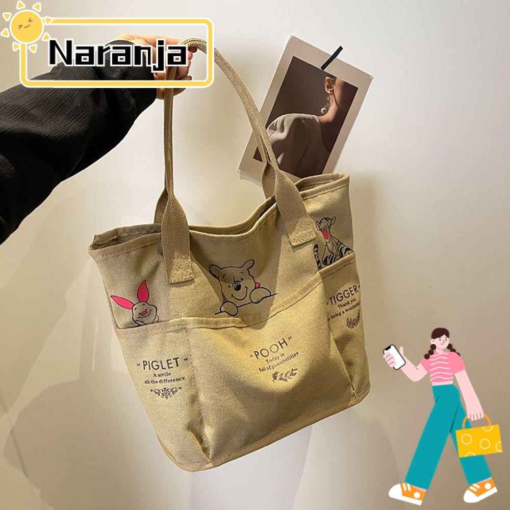 กระเป๋าถือผู้หญิงDisney ขนาดใหญ่ลายWinnie the PoohและPiglet