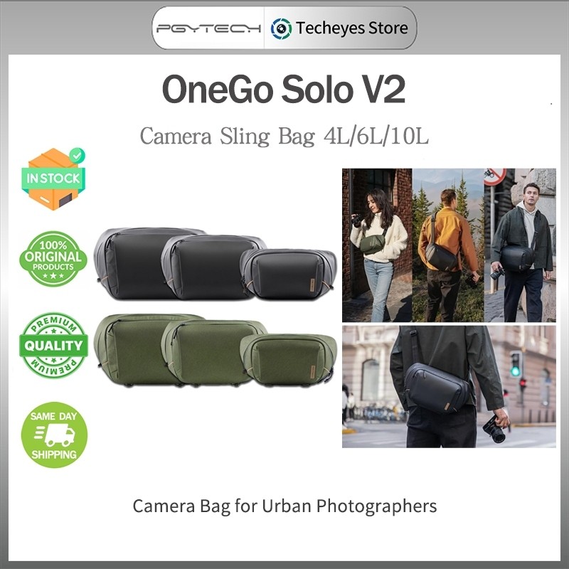 PGYTECH OneGo Solo V2 กระเป๋าสะพายข้างกล้องขนาดเล็ก 4L/6L/10L กระเป๋าคาดหน้าอกกล้อง
