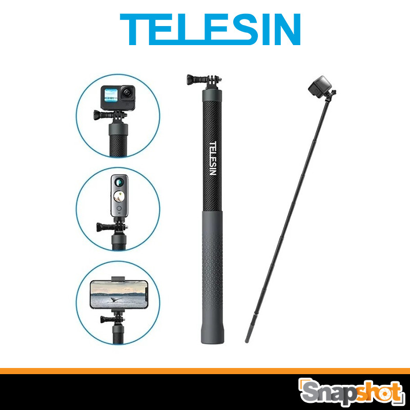 TELESIN ไม้เซลฟี่คาร์บอนไฟเบอร์กันน้ํา 3M GPMNP3003