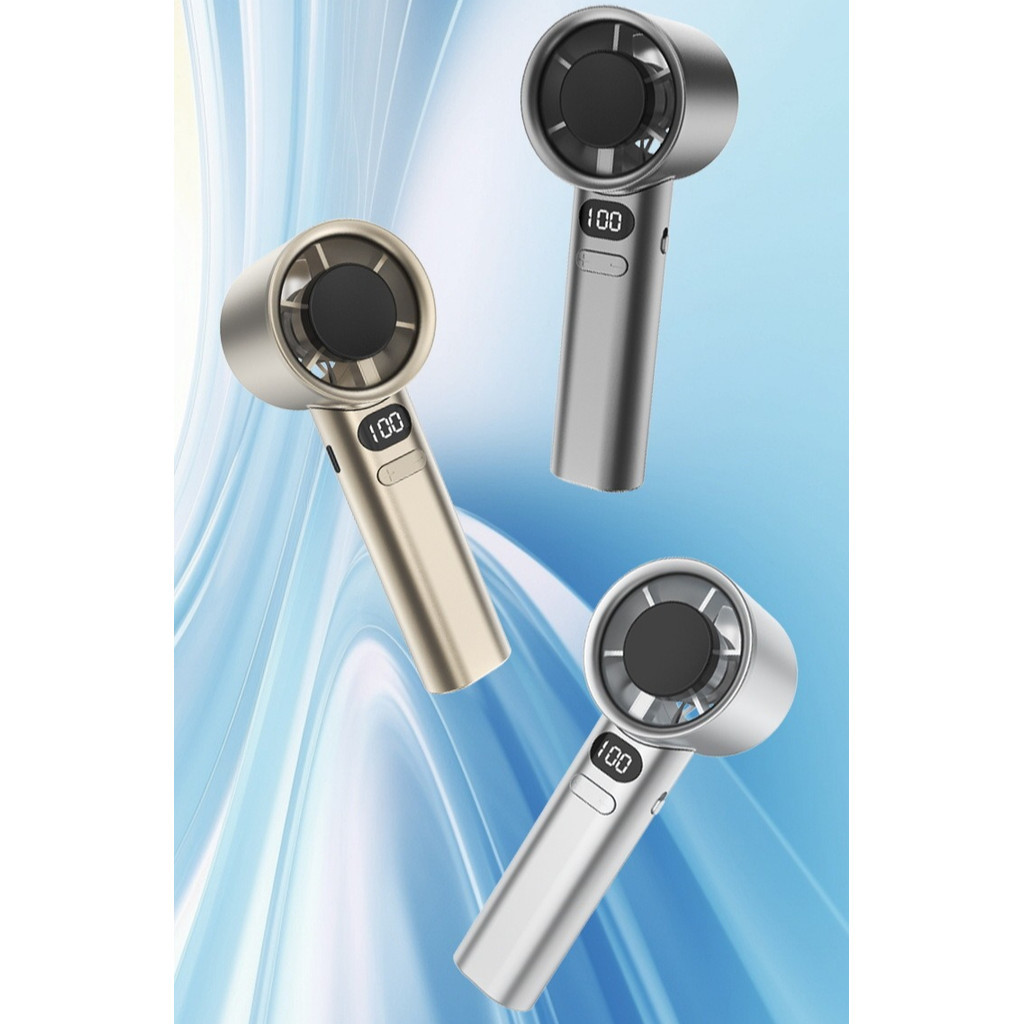 พัดลมพกพา Turbo Fan 100-Speed, USB พัดลมมือถือ Pocket Mini Fan Type-C ชาร์จเร็ว รูปที่ 3