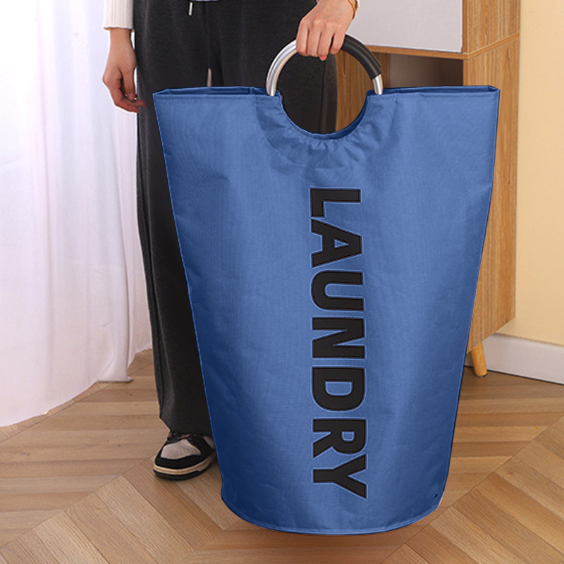 【SayTH✨1-3 วัน】90L ตะกร้าซักผ้าแบบพกพากระเป๋าพร้อมที่จับตะกร้าซักผ้าขนาดใหญ่ตะกร้าซักผ้าพับได้เสื้อผ้าถังสกปรกถุงผ้า - รูปที่ 6