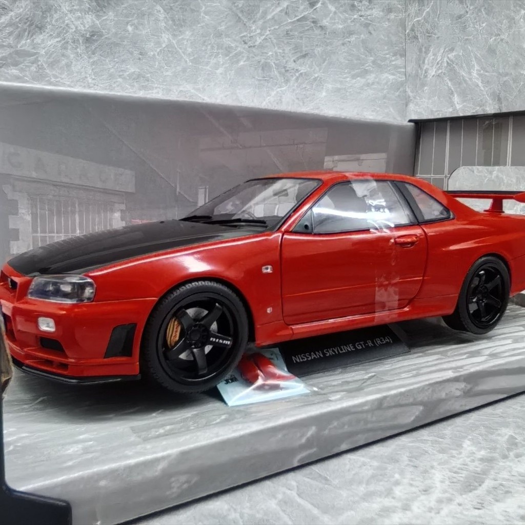 Solido 1/18 Nissan SKYLINE GT-R R34 1999 Racing Model Alloy Two Doors