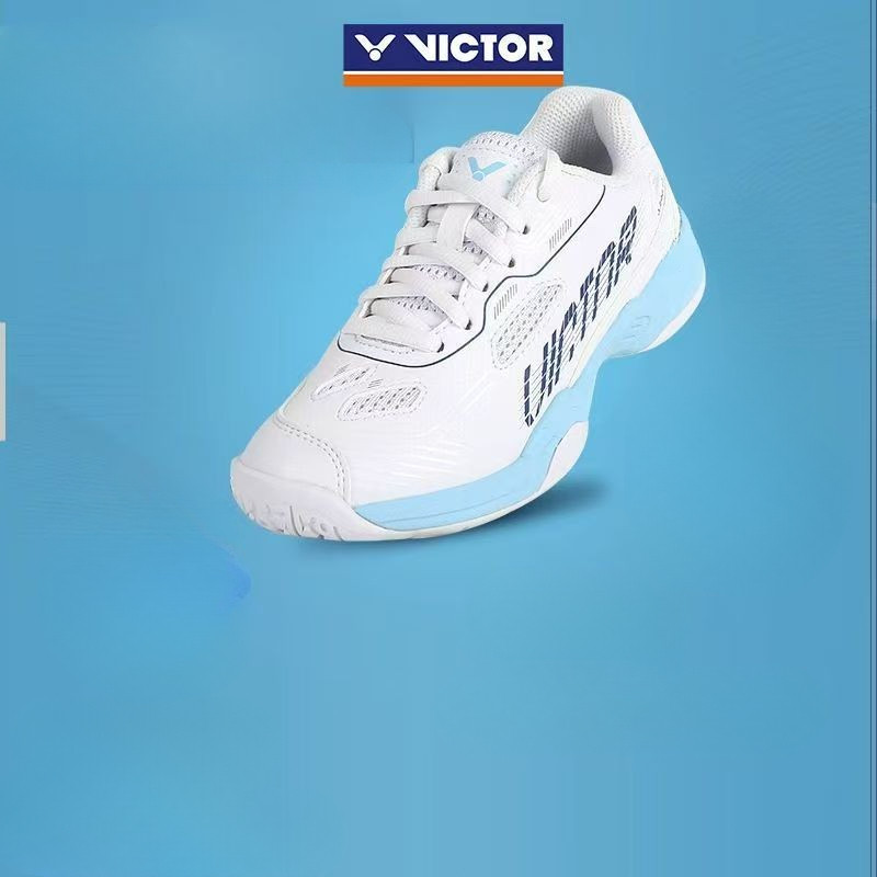 VICTOR น้ำหนักเบา  รองรับแรงกระแทก รองเท้ากีฬาแบดมินตันสำหรับเด็กชายและเด็กหญิง A396JR