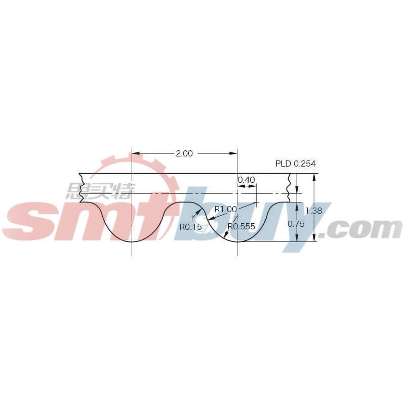 เอ็นเอ็น510030308AA GATES (GATES) 444-2GT-6 RF Patch Machine Belt SMT Synchronous Belt