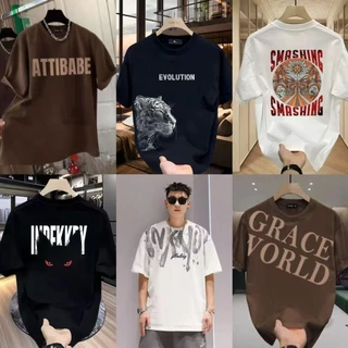 ChillTee📦เสื้อยืดโอเวอร์ไซส์ ผู้ชายและผู้หญิง ลาย เสื้อยืดผ้าคอตตอน สีพื้น ผ้าฝ้ายใส่สบาย สไตล์เกาหลี เสื้อยืด มินิมอล