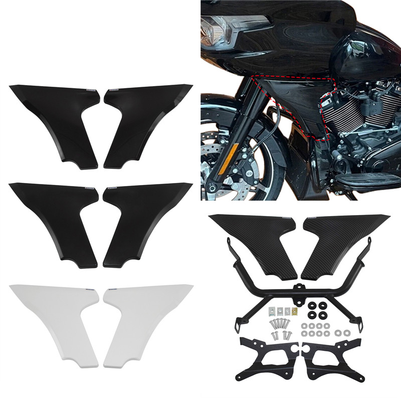 แผงด้านข้าง Fairings สปอยเลอร์ Protector ฝาครอบรองรับสําหรับ Harley Road Glide 117 CVO 121 2023 2024 2025