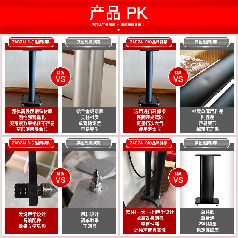 ขายึดลําโพง Danna Jinlang Meng ยี่ห้อ Yili ATC เฉพาะชั้นวางหนังสือโลหะไฮไฟโช้คอัพรอบทิศทางขาตั้งกล้อ