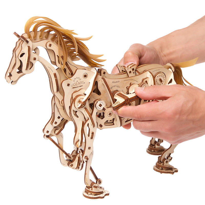 Ugears Ugears Bionic Horse Mechanical Trojan Horse ไม้ Mechanical Transmission Model Building Blocks
