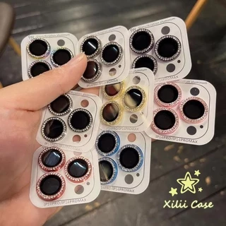 เคสไอโฟน 17 16 15 สำหรับ IPhone 13 17 air 12 15 11 16 14 Pro Max 15 16 14 Plus 12 13 mini ฟิล์มเลนส์เพชรสีแฟลช