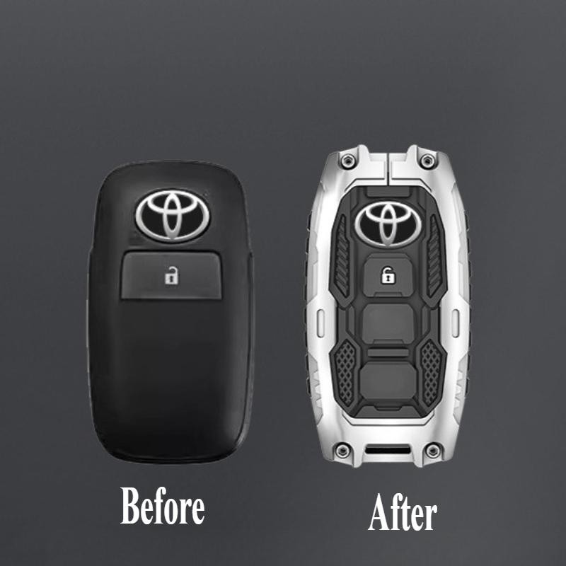 ตกแต่งบ้าน 2 3 ปุ่มฝาครอบกุญแจสําหรับ Toyota Yaris Cross Ativ Raize Wigo Veloz Raize AVANZA 2022 2023 2024 กรณีระยะไกลรถอุปกรณ์เสริม ส่งด่วน สั่งเลย