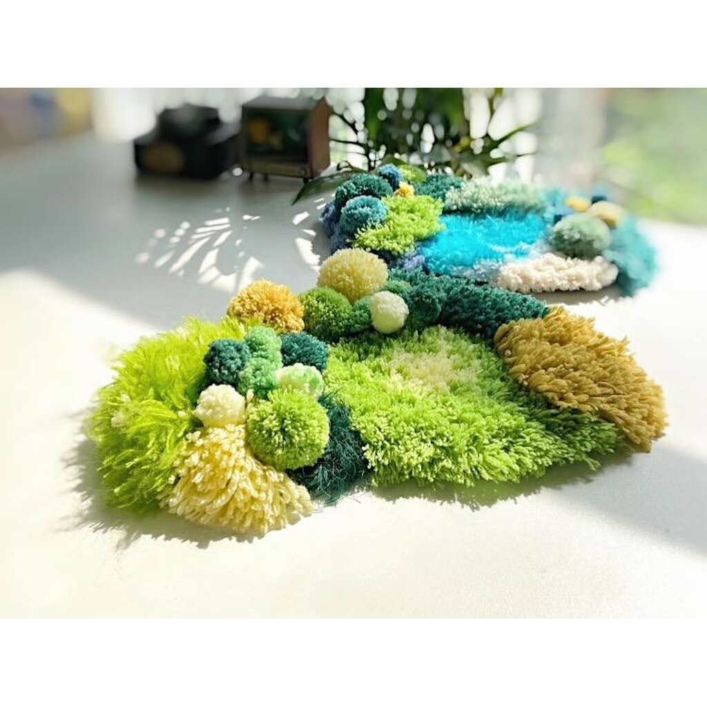 ชุดคิททำพรมขนาดเล็ก Mini Latch Hook Rug / Moss Rug Kit