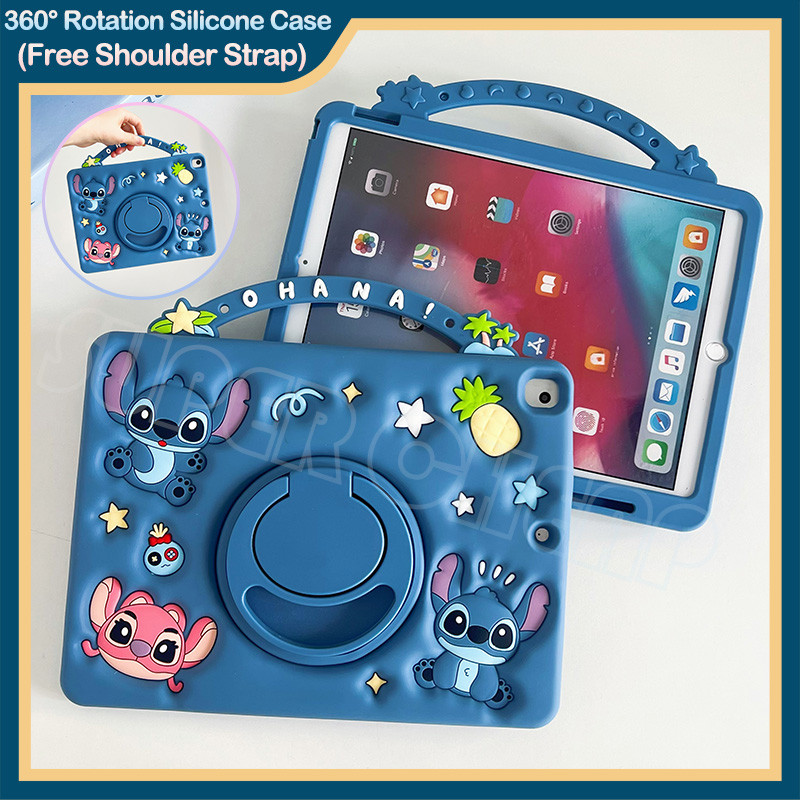 สําหรับ Samsung Tab A9 8.7 X110 A9+ A9 Plus X216B A7 Lite T220 T225 360° ฝาครอบเคสขาตั้งแบบพับได้แบบ