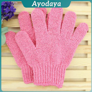 Ayo ถุงมืออาบน้ำ ถุงมือขัดผิวอาบน้ำ ขจัดเซลล์ผิวเก่า พร้อมส่ง Glove-style bath towel