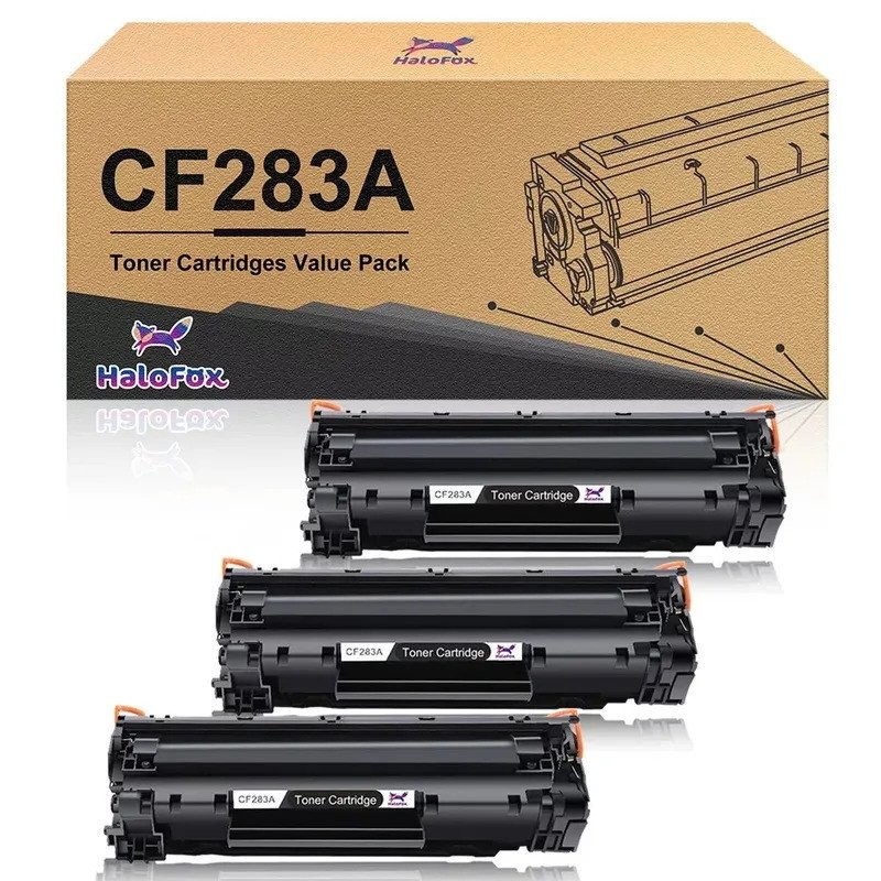 3 ชิ้น CF283A โทนเนอร์สีดําสําหรับ HP 83A LaserJet Pro MFP M127fw M127fn M127 W/Chip