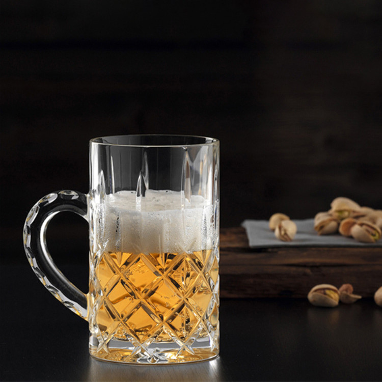 แก้วไวน์แก้วหนาพร้อมที่จับ แก้วเบียร์ 225ML แก้วเบียร์ รูปแบบสร้างสรรค์ Beer Glass ราคา ถูกที่สุด ดีลบีเคเค แกลเลอรีภาพที่ 3