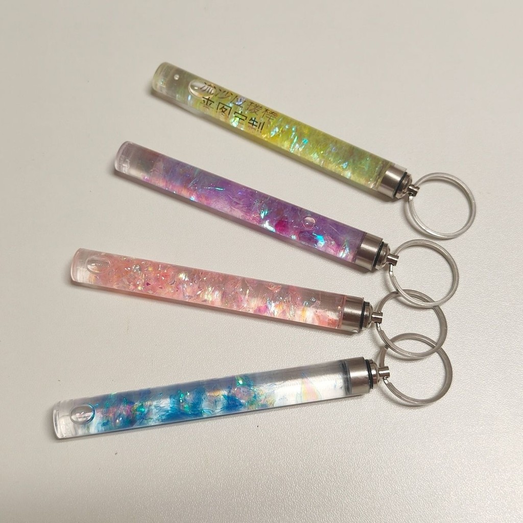 2025 สินค้าใหม่ Glitter Cheer Stick Mini Glitter Stick Glitter Glitter Stick อะคริลิคโปร่งใสรอบหลอด 