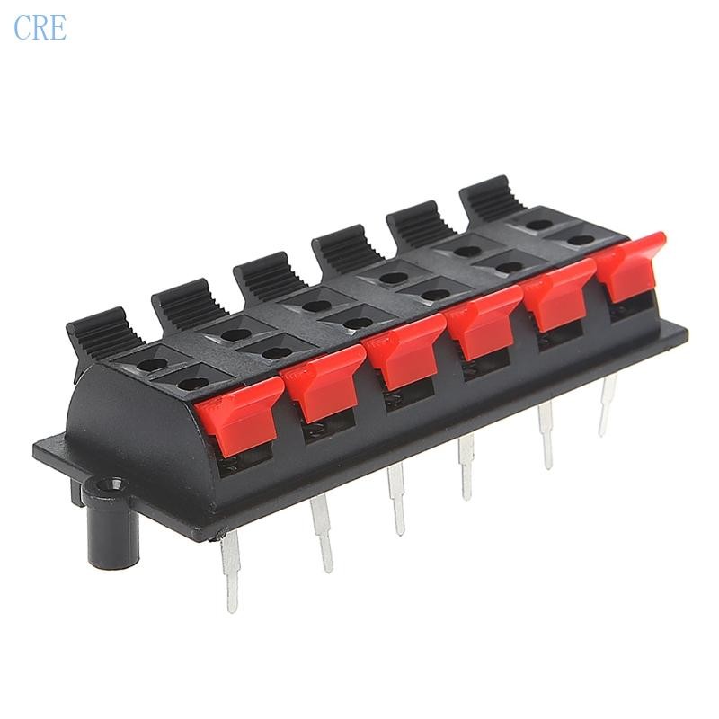 CRE 12 ทาง 2 แถว Push Release Connector Strip บล็อกแผ่นสเตอริโอลําโพง Terminal Strip บล็อก 1Kgf Actu