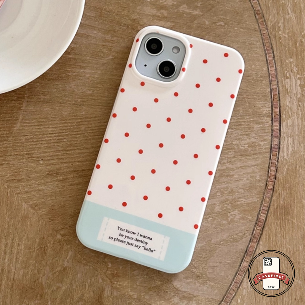 จุดน่ารักง่าย ๆ การ์ตูนเชอร์รี่ เคส OPPO A5s A5i A18 A7 A3X A15 A55 A53 A12 A3 Pro A3s A16 A35 A57 A38 Reno 10 5 5F 12F