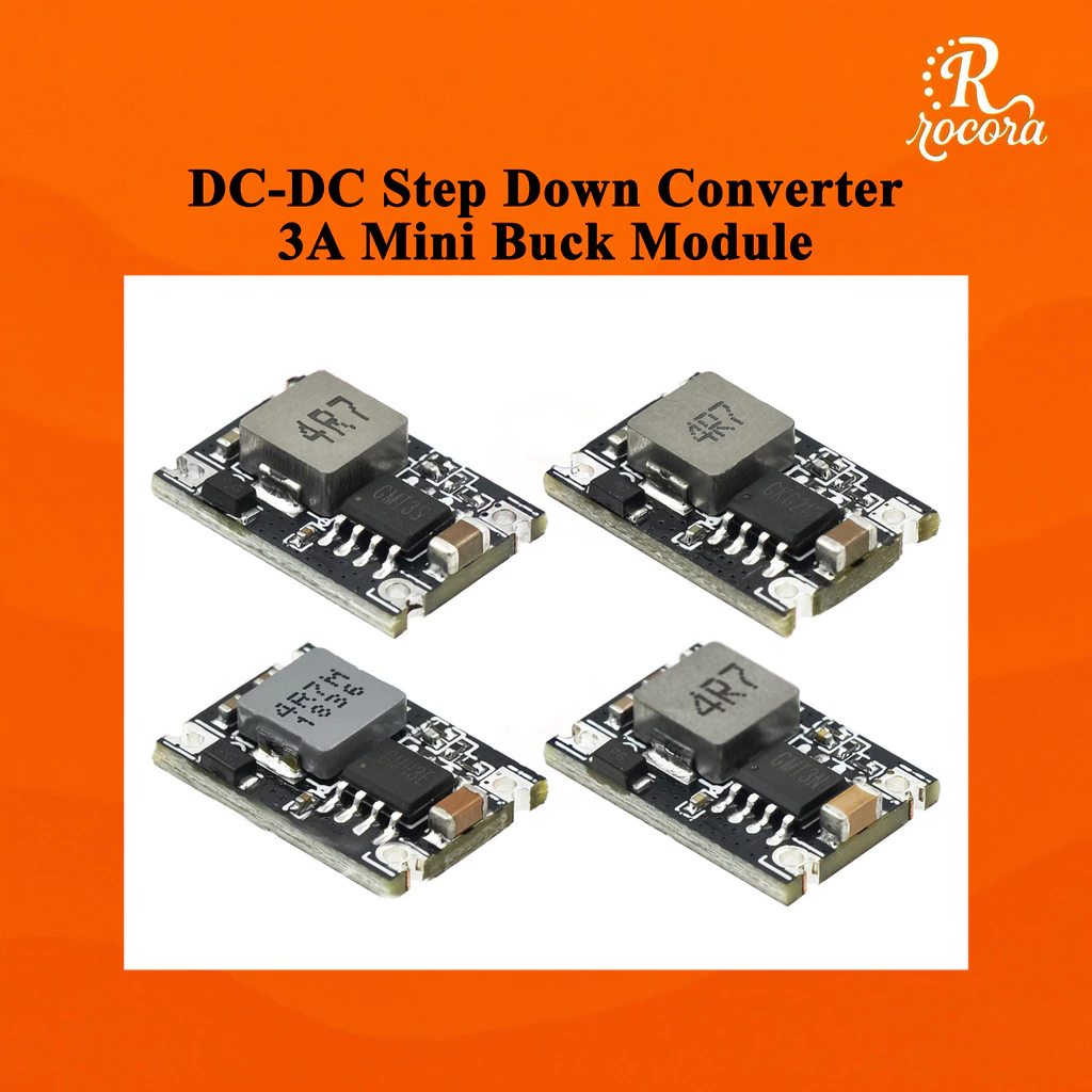 โมดูลแปลงไฟ DC-DC 3A มินิ ลดแรงดันไฟ รถยนต์ 6V 9V 12V-30V เป็น 3.3V 5V 9V 12V บอร์ดจ่ายไฟปรับค่าได้
