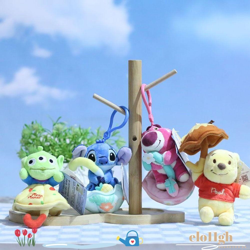 ELOGH พวงกุญแจ, พวงกุญแจ PlushLotso Winnie Piglet, เครื่องประดับกระเป๋าการ์ตูน