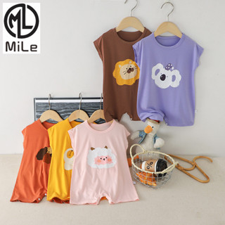 ชุดจั๊มสูทสำหรับทารกในสไตล์เกาหลี แขนสั้น เหมาะกับฤดูร้อน