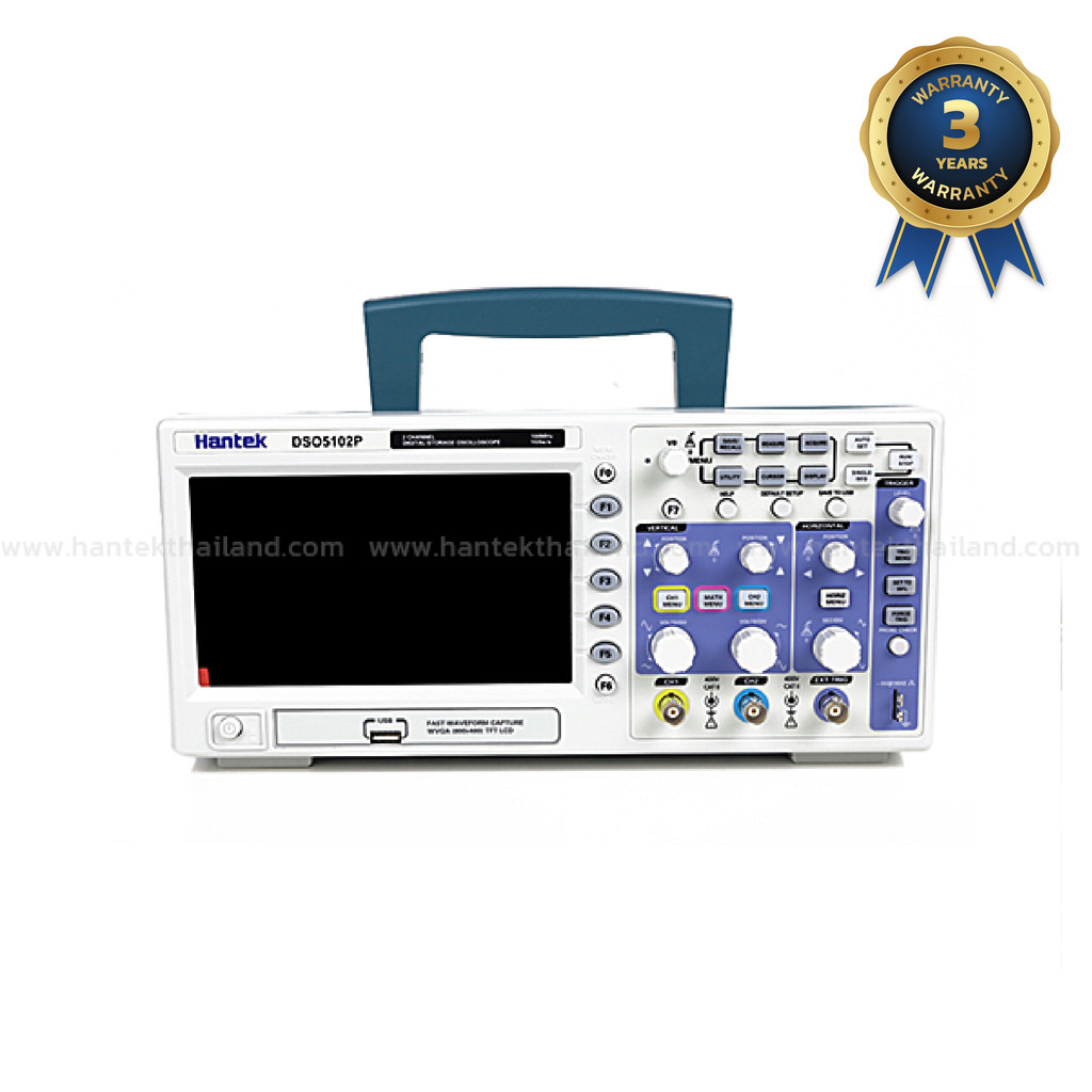 Hantek DSO5102P ออสซิลโลสโคปแบบตั้งโต๊ะขนาด 100 MHz 2 ช่อง