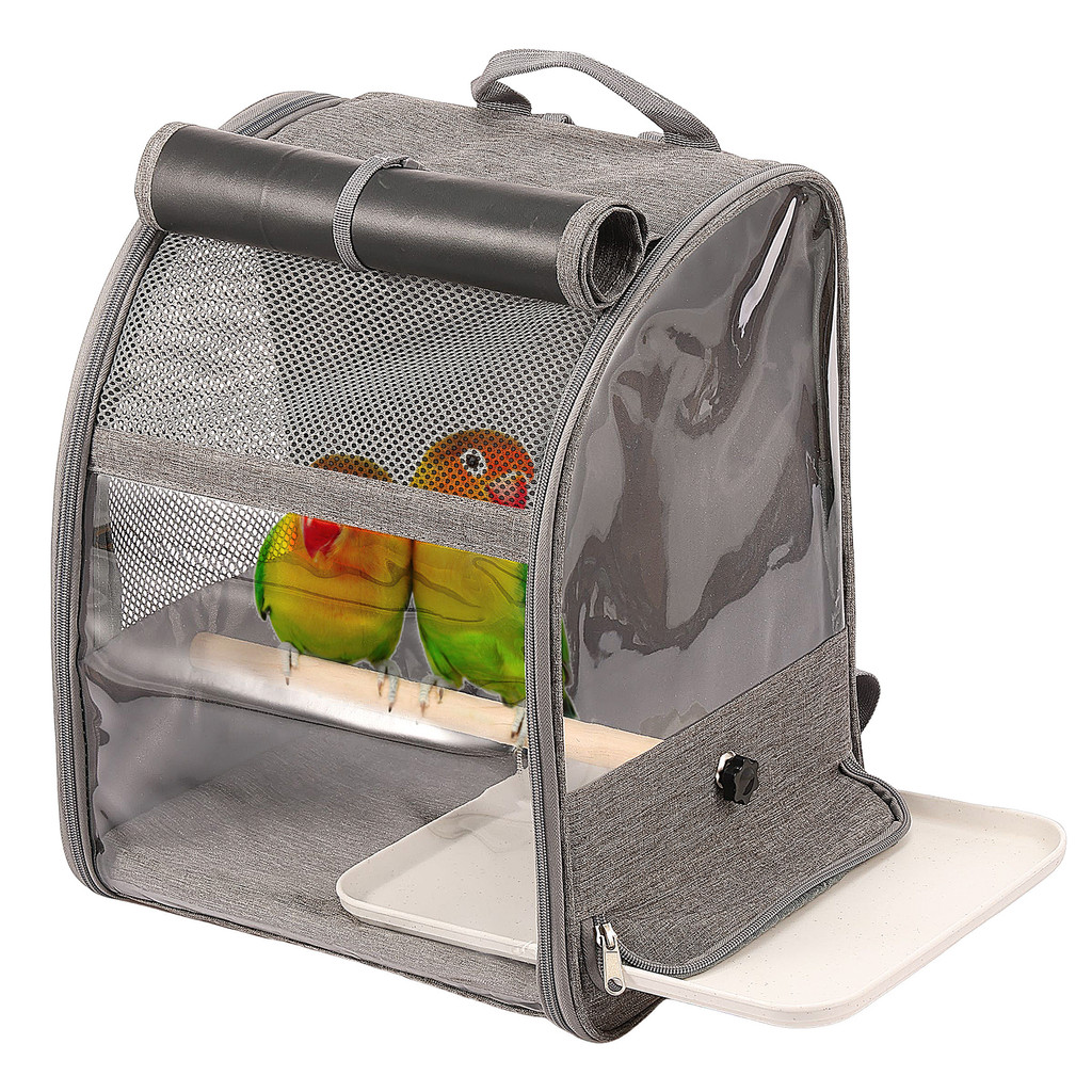 Bird Backpack Carrier with Standing Perch Breathable Portable Travel Cage Bird Travel Backpack SHOPTKC4486