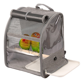 Bird Backpack Carrier with Standing Perch Breathable Portabl…