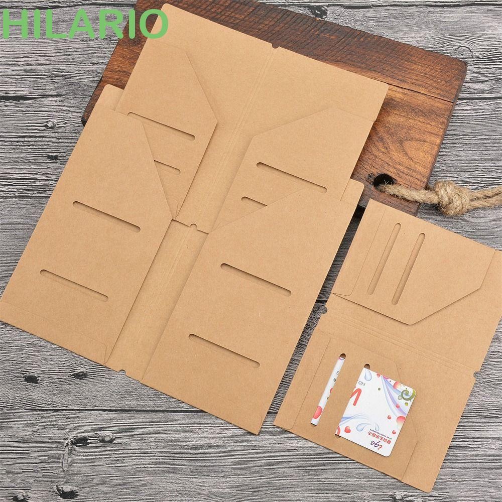 Hilario แฟ้มกระดาษคราฟท์ สําหรับใส่จัดเก็บเครื่องเขียน ไดอารี่ บัตรเดินทาง