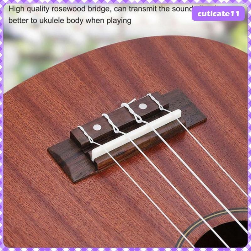 [Cuticate1] Ukulele Rosewood Bridge Saddle Saddle Nut สําหรับอุปกรณ์เสริมทดแทนกีตาร์