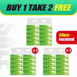 [Buy 1 Take 2] COD Facial Tissues Family Size Green Tea Sunflower White