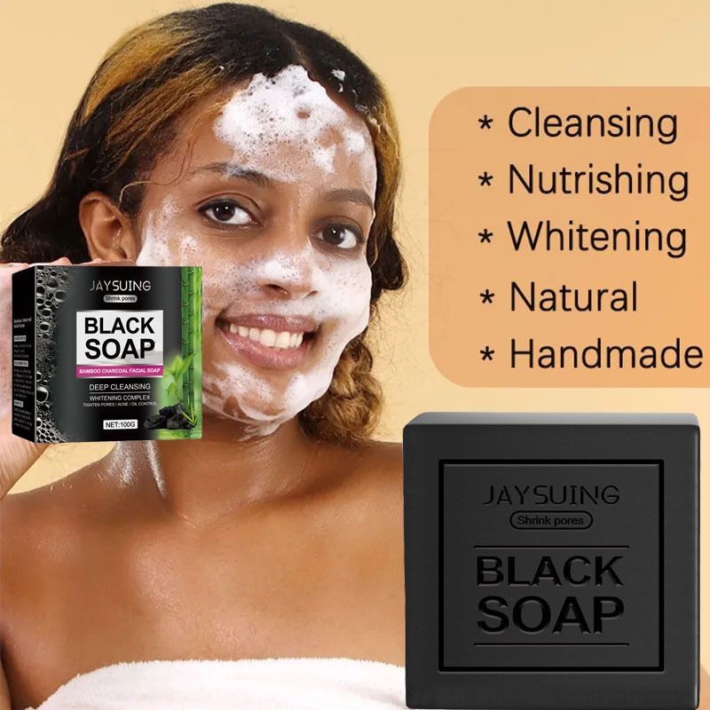 Hot Sale#African Black Soap Acne Cleanser face body organic Black Soap Cleansing10mj