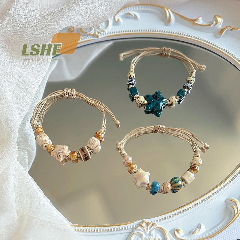 สร้อยข้อมือเซราamicโบฮีมแฮนด์เมดสำหรับผู้หญิง ออกแบบไม่ซ้ำใคร เหมาะเป็นของขวัญ