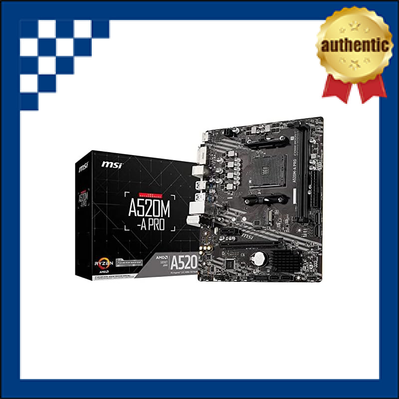 MSI Motherboard A520M-A PRO [Compatible with Ryzen 5000 Series (AM4)] Micro ATX [Equipped with AMD A