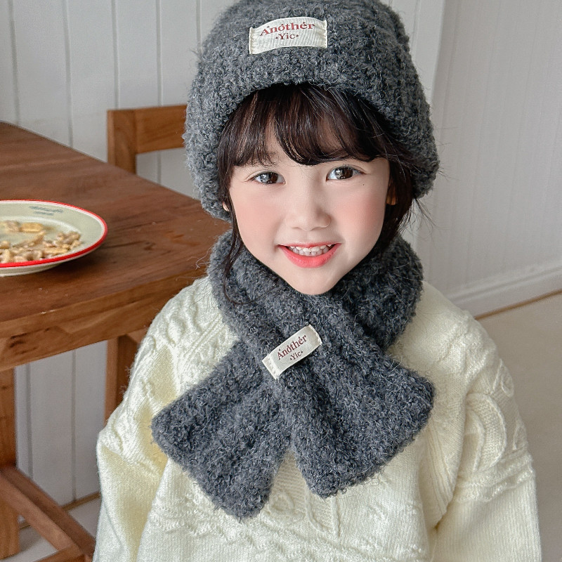ผ้าพันคอดอกนันซีสไตล์เกาหลี สำหรับเด็ก อบอุ่นในฤดูหนาว