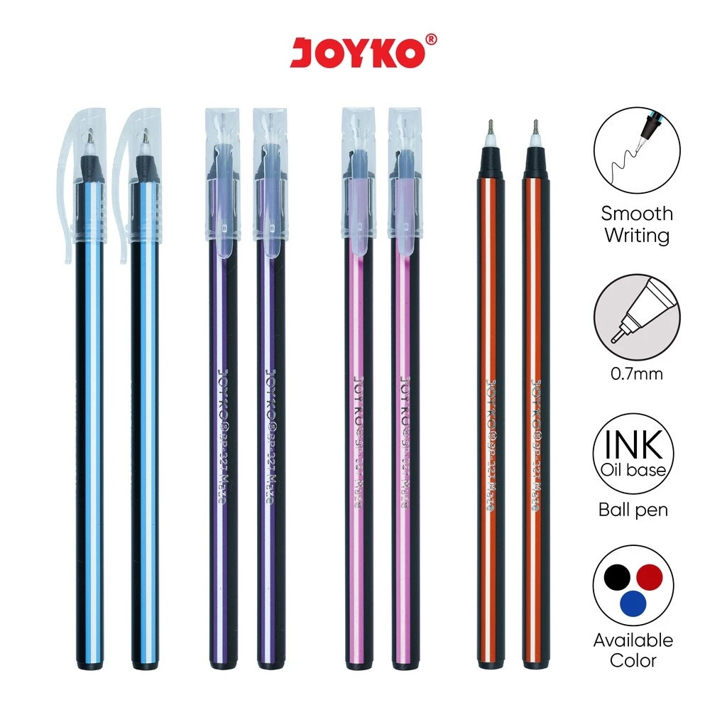 (12ชิ้น) JOYKO BP-327 MAZE 0.7MM BALL PEN - คุณภาพ