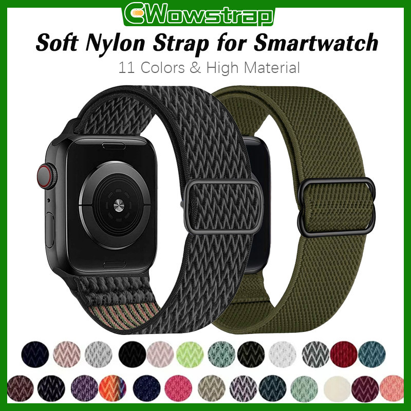 สายรัดไนลอนยืดห for IWatch Apple Watch Ultra 3 2 SE 3 2 Series 11 10 9 8 7 6 5 4 Smartwatch 49มม 45 44มม 40 46มม 42 38มม
