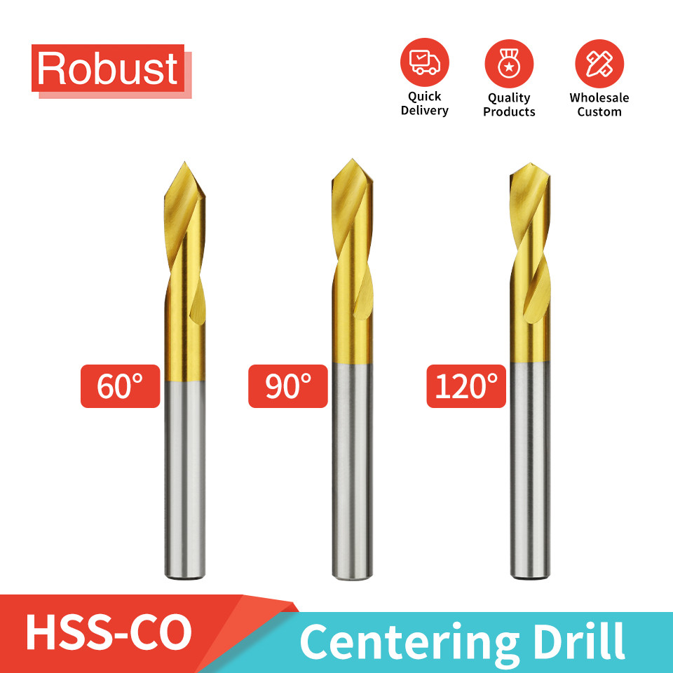 HSS Cobalt M35 Center Drill Set 120°/60°/90° Positioning Drills 2.0-20mm for Stainless Steel Lathe P