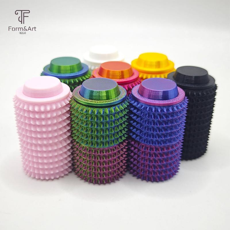Form & Art Spiqiy Grippie Stim คลิกของเล่น Mini Fidget หมุนได้กด Sensory นวดความเครียด Roller Textur