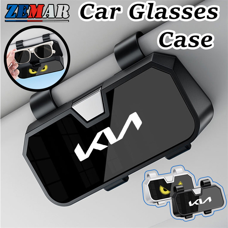 KIA รถแว่นตาแว่นตากันแดดคลิป Multi Functional Card ผู้ถือตั๋วรถบังแดดกรอบแว่นตาสําหรับ EV5 EV9 Selto
