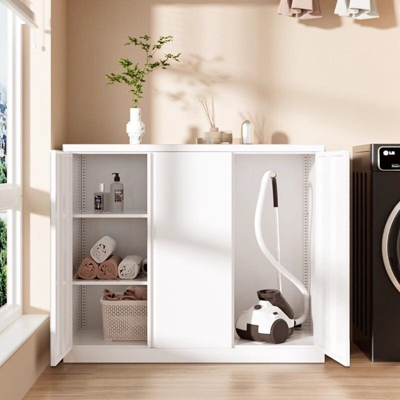 [1356คอลเลกชันประชากร]Onaisตู้ระเบียงตู้เก็บของตู้ทําความสะอาดกันแดดกันความชื้นเหล็กในครัวเรือนสูงตู