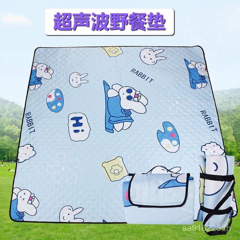 เสื่อปิกนิกแบบพับได้สำหรับออกทริป ทนต่อความชื้น มาพร้อมโลโก้พิมพ์ลายสวยงาม YN6