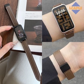 สายรัดหนังแม่เหล็กกีฬาอ่อนสำหรับ for สมาร์ทว็อช Huawei Band 11 11 Pro 10 9 8 เปลี่ยนสายรัดข้อมือสายรัดข้อมือสายรัดข้อมือ