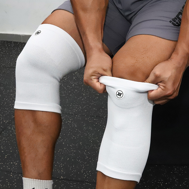 XPODIUM Squat Deadlift แผ่นรองเข่า Strength ยกน้ําหนักถักยืดการฝึกอบรมบาสเกตบอลวิ่ง Joint ขี่จักรยาน