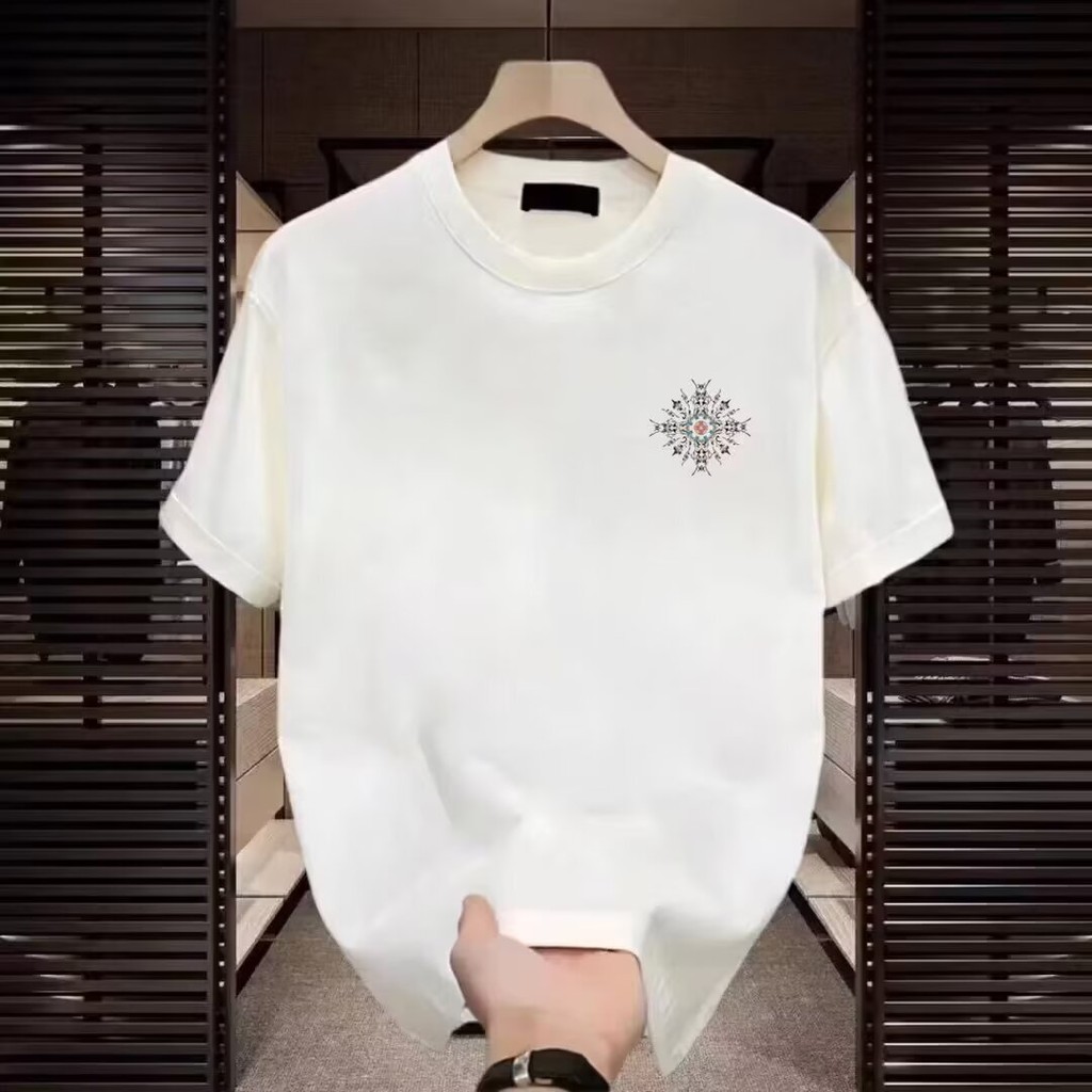 COD 20252024 American Retro Trendy Brand Fashion Short Sleeve T-Shirt Men's Summer Loose Student Tre